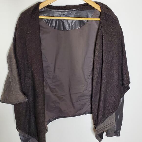 Blank NYC private practice drape front faux leather moto jacket - Picture 8 of 10